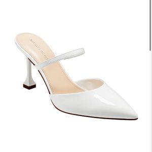 Marc fisher white mules